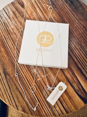 Gorjana Quinn Delicate Wrap Necklace 38” Silver Plated New